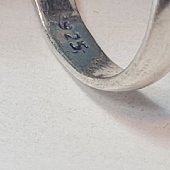 SZ 8 BoHo Owhyee Blue Opal 925 Silver Plated Ring - Picture 12 of 13